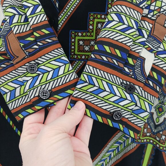 Hale Bob Geometric Print Maxi Dress Size Small Multicolor - Picture 8 of 14